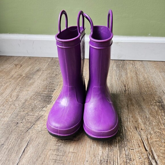 Kids Purple Rain Boots Size 8 - Picture 2 of 4